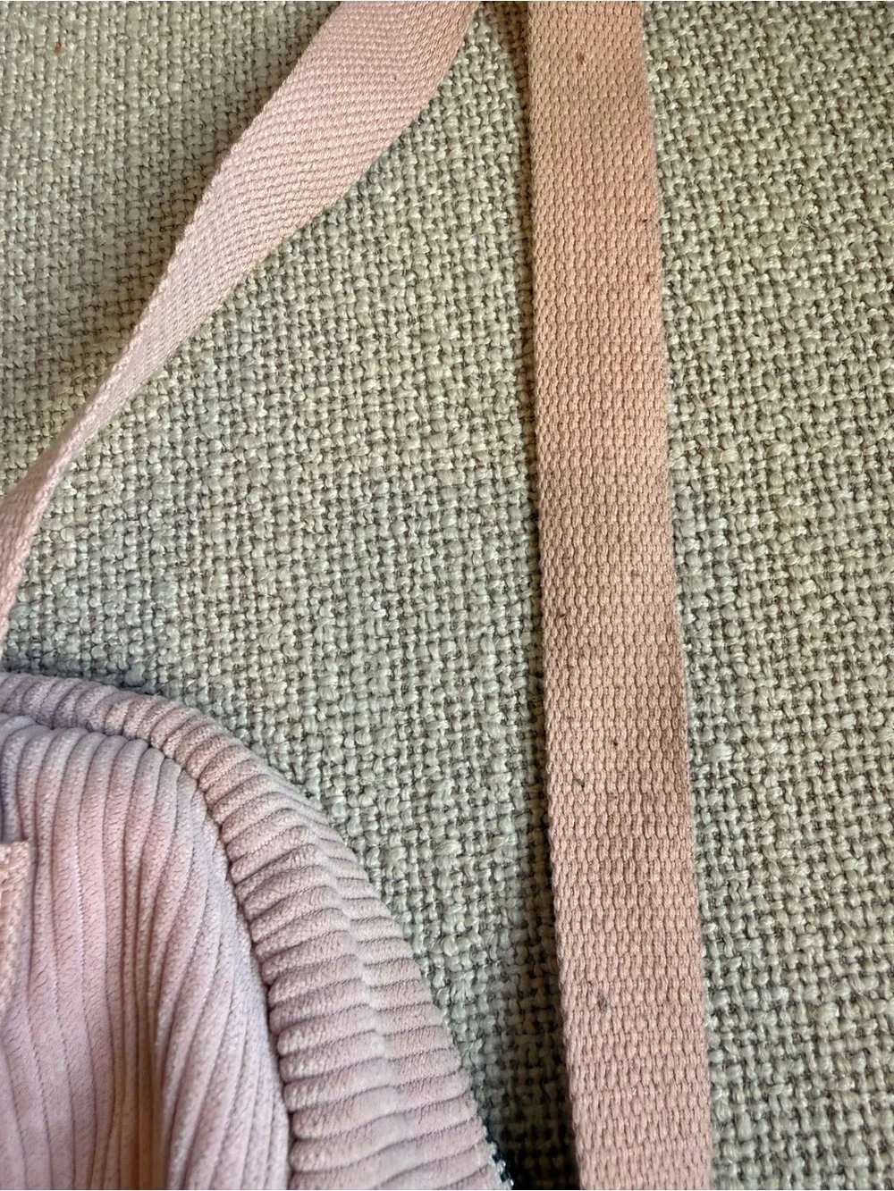 SHEIN Blush Pink Corduroy Mini Backpack